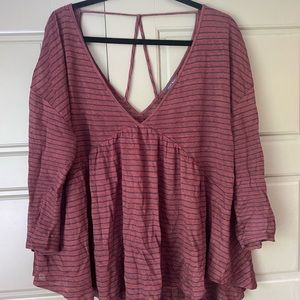 Lucky Brand Top Stripe, Size L
